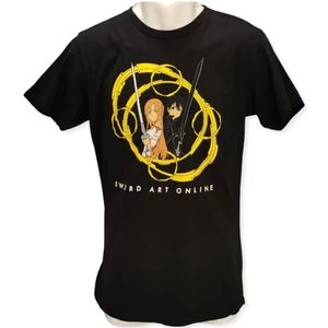 Sword Art Online Mens M Graphic T-Shirt Black Short Sleeve Japanese Manga Anime